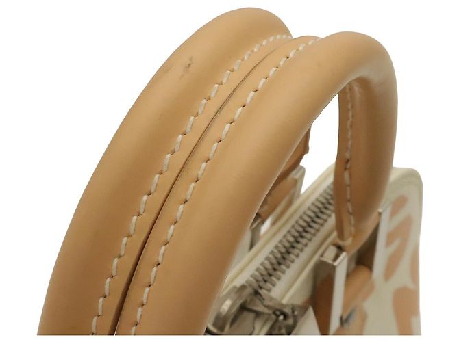 Borsa Louis Vuitton Graffiti Alma MM Marrone Beige - vista 4