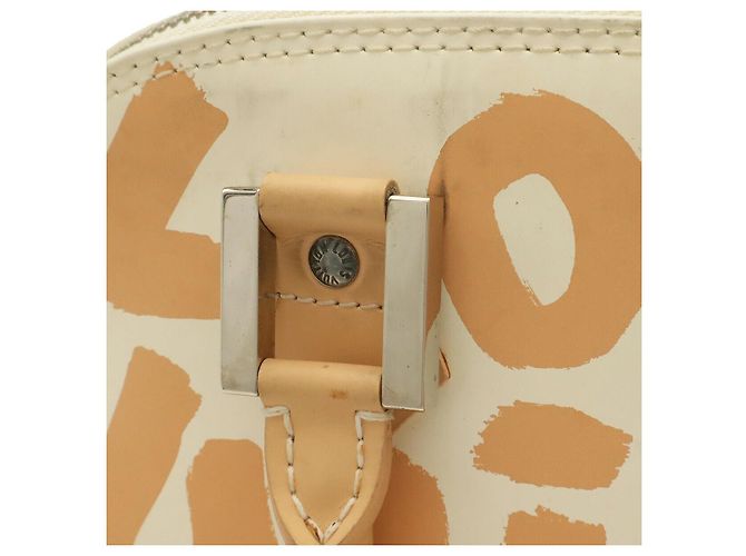 Borsa Louis Vuitton Graffiti Alma MM Marrone Beige - vista 5