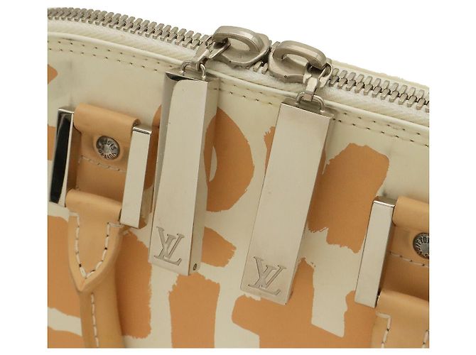Borsa Louis Vuitton Graffiti Alma MM Marrone Beige - vista 6