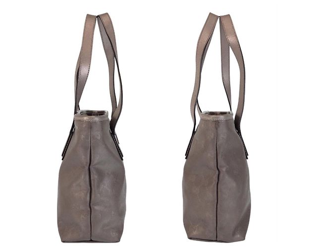 Borsa Tote Gucci GG Stampata Grigio - vista 8