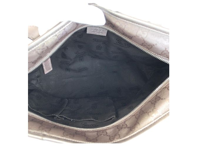 Borsa Tote Gucci GG Stampata Grigio - vista 9