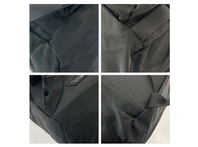 Mochila Prada Tessuto com logótipo triangular Preto - vista 3