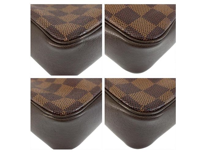 Louis Vuitton Damier Trousse Makeup Pouch Marrone - vista 3