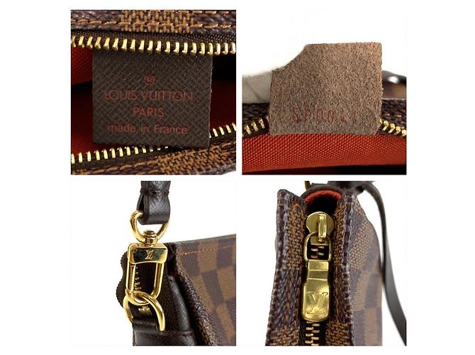 Louis Vuitton Damier Trousse Makeup Pouch Marrone - vista 4