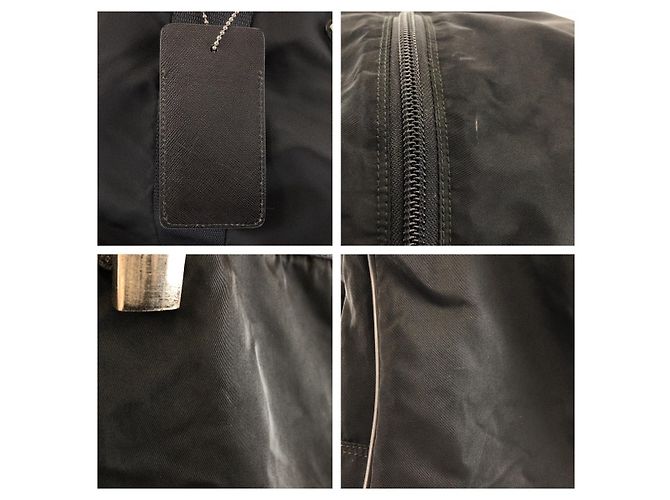 Borsa Boston Prada Tessuto Nero - vista 6