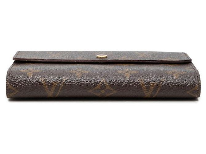 Louis Vuitton Porte Tresor Etui Papi Bifold Wallet Marrone - vista 3