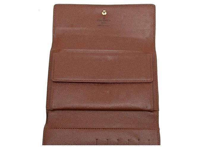 Louis Vuitton Porte Tresor Etui Papi Bifold Wallet Marrone - vista 4