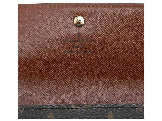 Louis Vuitton Porte Tresor Etui Papi Bifold Wallet Marrone - vista 9