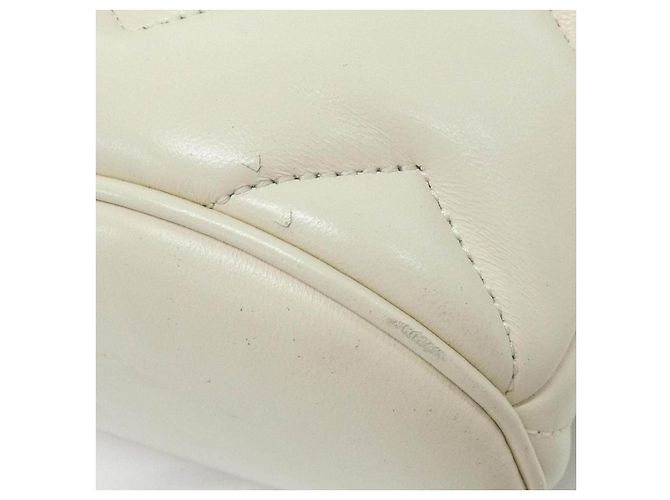 Zaino in pelle Gucci GG Marmont Bianco - vista 3