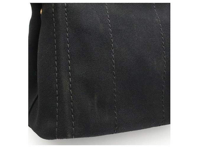 Bolso Tote Prada Canapa Negro - vista 8