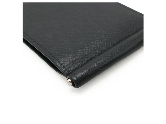 Portafoglio Louis Vuitton in pelle Taiga Nero - vista 3