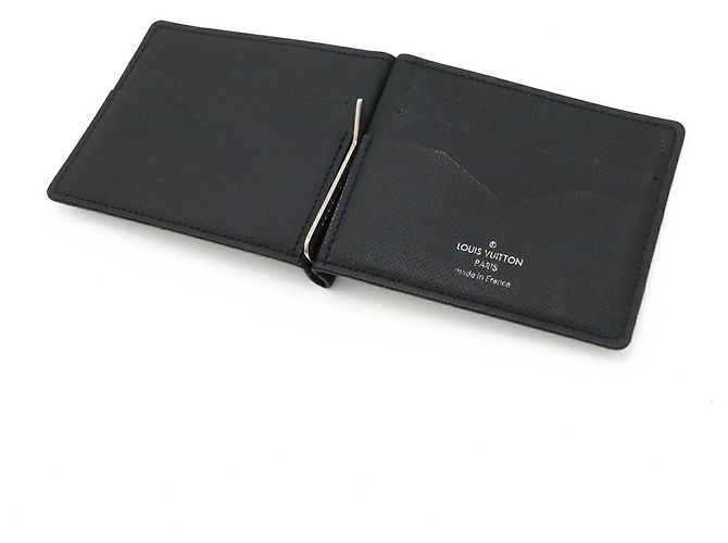Portafoglio Louis Vuitton in pelle Taiga Nero - vista 4