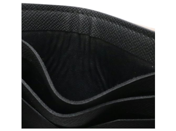 Portafoglio Louis Vuitton in pelle Taiga Nero - vista 5