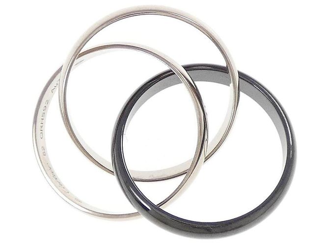 Cartier Trinity 750 Weißgold Keramik Ring Größe 12 Silber Metallisch - Ansicht 3