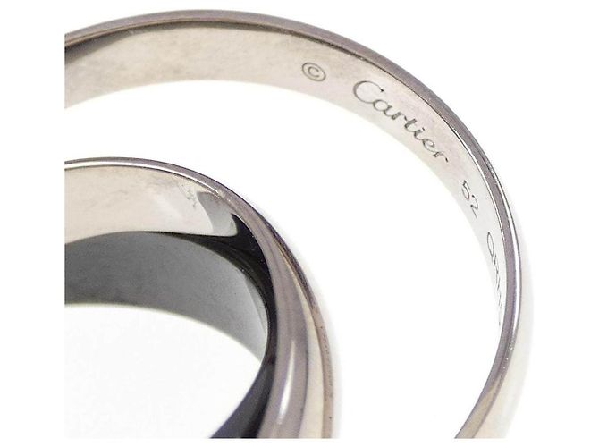 Cartier Trinity 750 Weißgold Keramik Ring Größe 12 Silber Metallisch - Ansicht 4