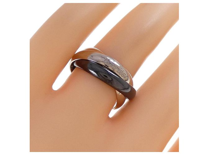 Cartier Trinity 750 Weißgold Keramik Ring Größe 12 Silber Metallisch - Ansicht 5