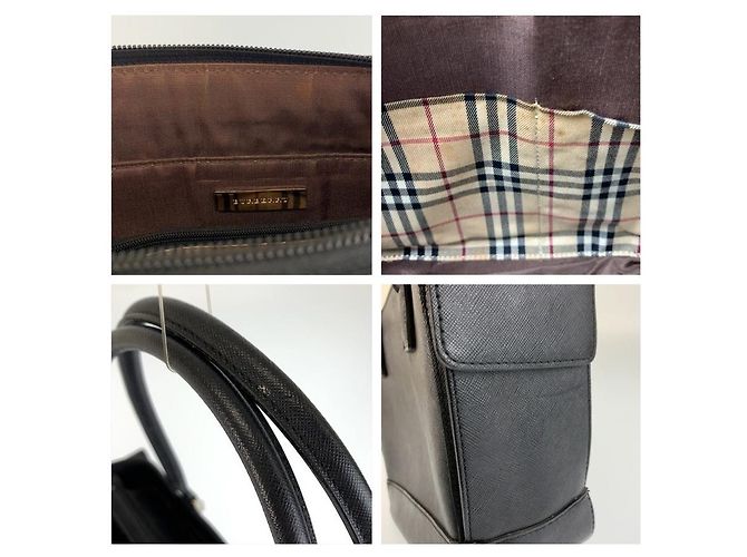 Borsa Tote Burberry Medium Check Nero - vista 5