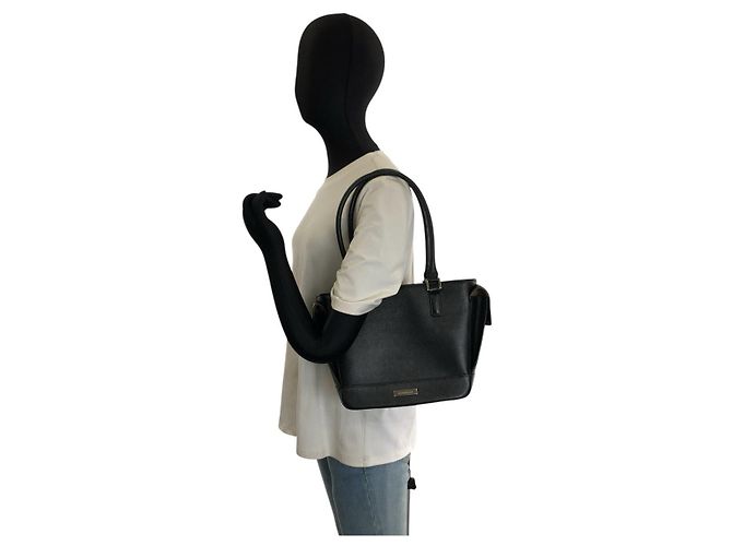 Borsa Tote Burberry Medium Check Nero - vista 7