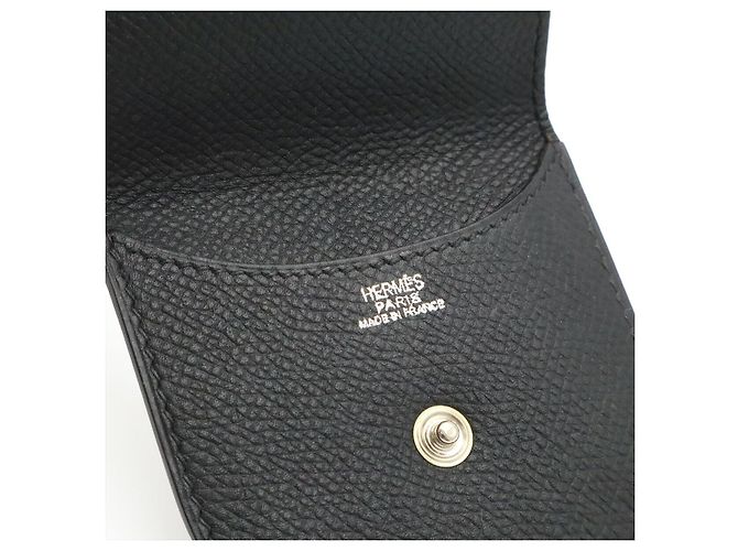 Hermès Münzbeutel Schwarz Pony-Kalbsleder - Ansicht 8