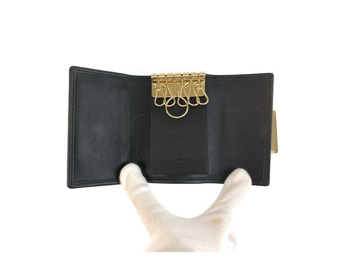 Gucci Portachiavi per 6 chiavi nero in tessuto - vista 4