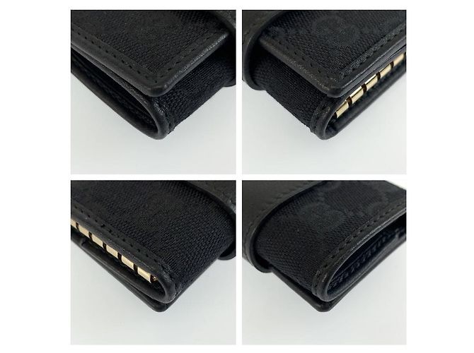 Gucci Portachiavi per 6 chiavi nero in tessuto - vista 7