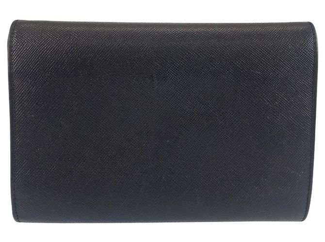 Portafoglio Compatto Prada Saffiano Nero - vista 2