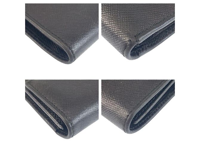 Portafoglio Compatto Prada Saffiano Nero - vista 3