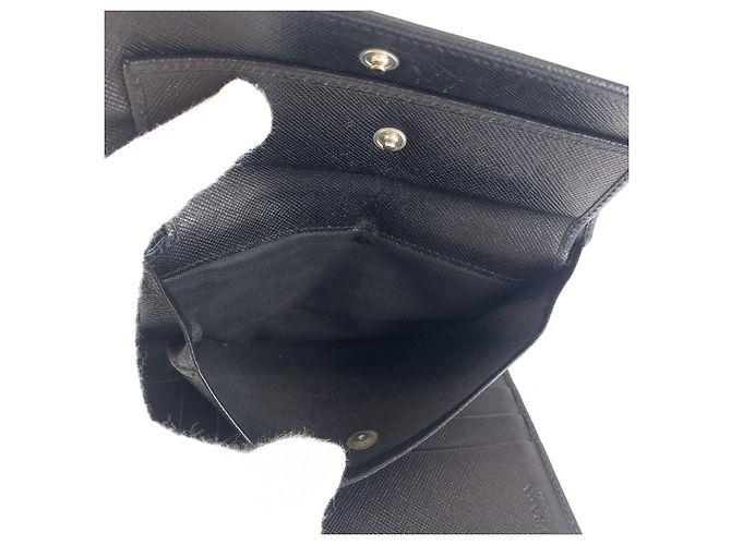 Portafoglio Compatto Prada Saffiano Nero - vista 8