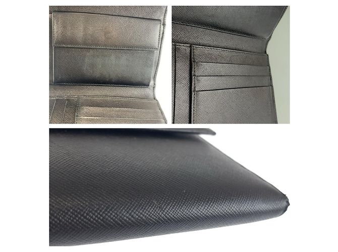 Portafoglio Compatto Prada Saffiano Nero - vista 9