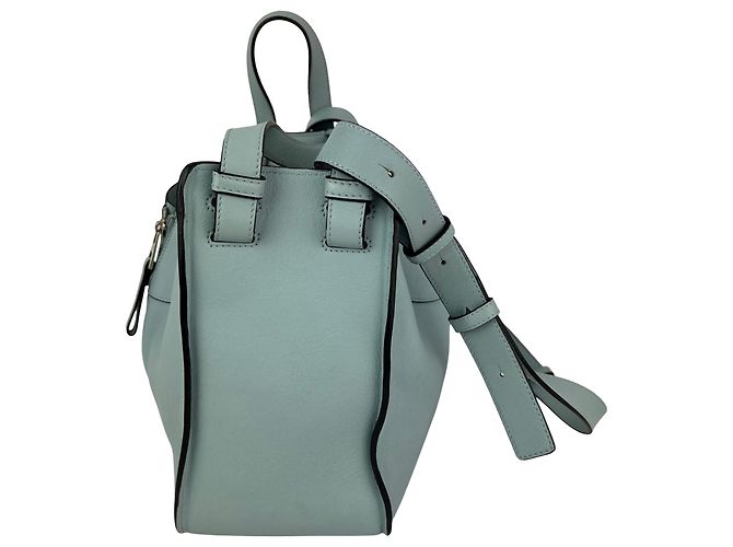 Borsa a tracolla Loewe Small Hammock in vitello blu - vista 2