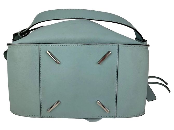 Borsa a tracolla Loewe Small Hammock in vitello blu - vista 5