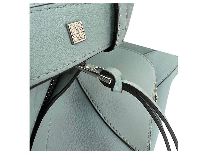 Borsa a tracolla Loewe Small Hammock in vitello blu - vista 9