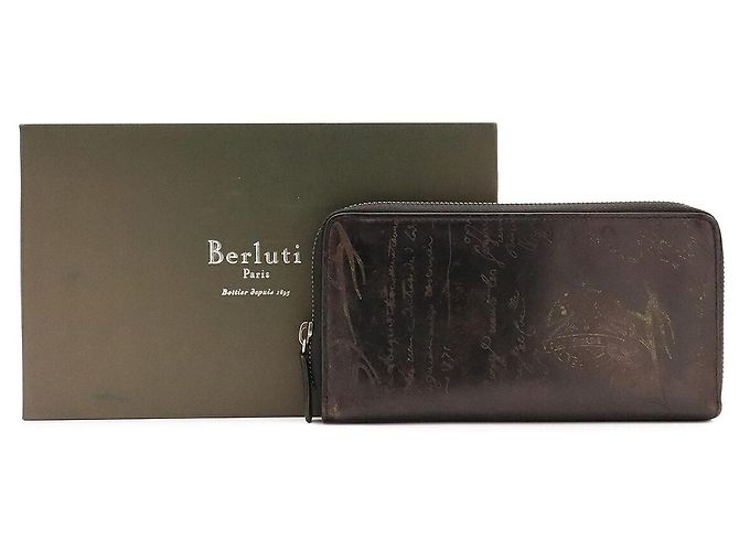 Portafoglio lungo in pelle Calligraphy Scritto Berluti Nero - vista 8