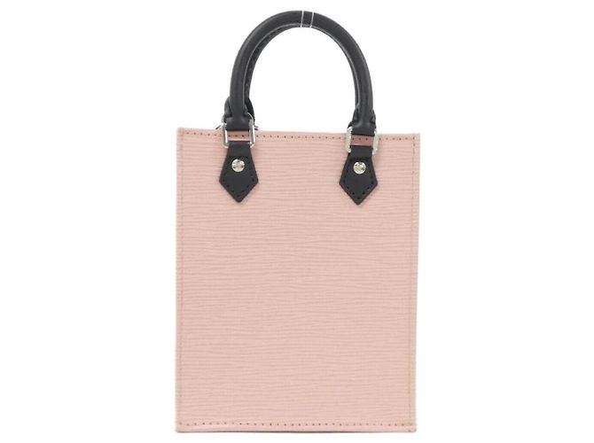 Borsa a tracolla in pelle Louis Vuitton Epi Petit Sac Plat Rosa - vista 2