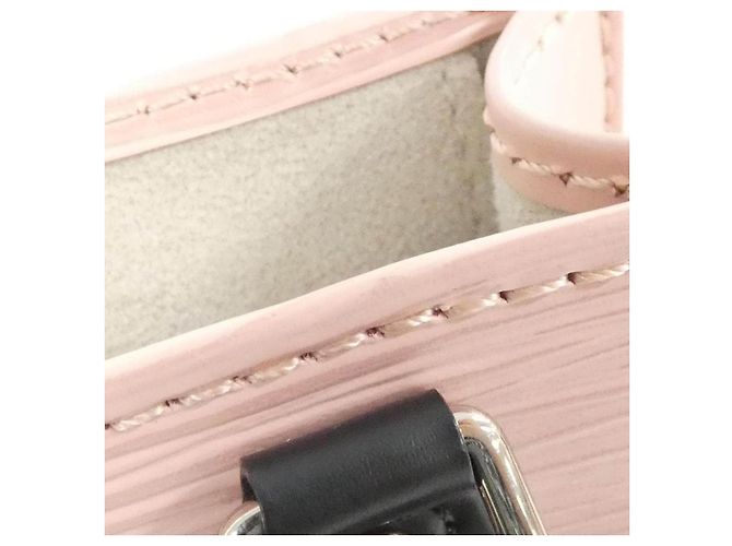 Borsa a tracolla in pelle Louis Vuitton Epi Petit Sac Plat Rosa - vista 5