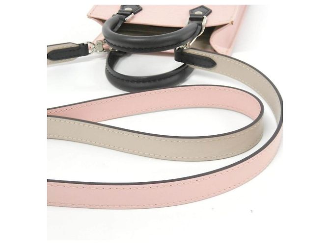 Borsa a tracolla in pelle Louis Vuitton Epi Petit Sac Plat Rosa - vista 7
