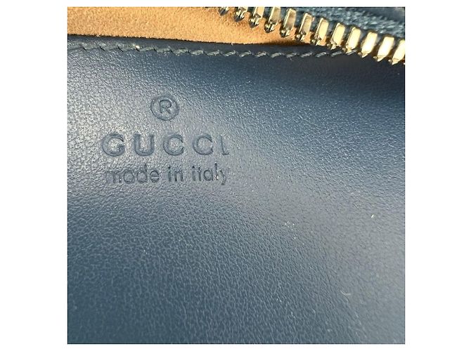 Borsa a tracolla Gucci GG Marmont Small Chain Matelassé in pelle Aria Blue - vista 8