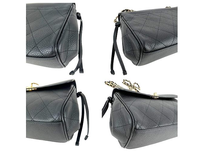 Borsa a tracolla Chanel Urban Essentials Large Flap in pelle nera - vista 10