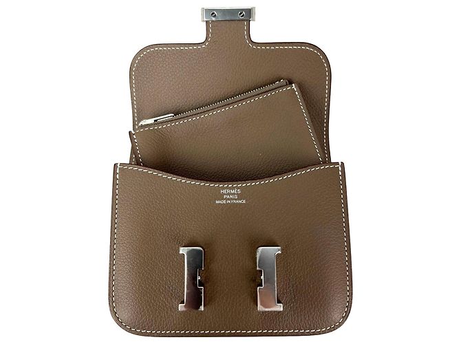 Hermès Hermes Evercolor Constance Slim Etoupe Geldbörse Braun - Ansicht 2