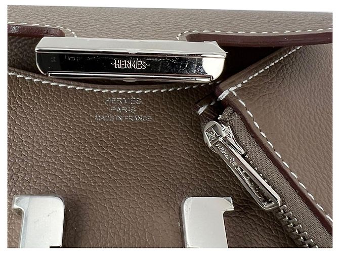 Hermès Hermes Evercolor Constance Slim Etoupe Geldbörse Braun - Ansicht 6