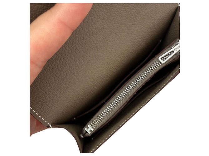 Hermès Hermes Evercolor Constance Slim Etoupe Geldbörse Braun - Ansicht 7