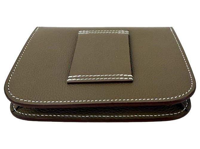 Hermès Hermes Evercolor Constance Slim Etoupe Geldbörse Braun - Ansicht 8