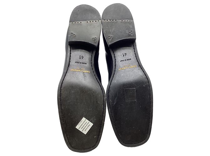 Yves Saint Laurent Botines Saint Laurent Miles en piel negra Negro - vista 13