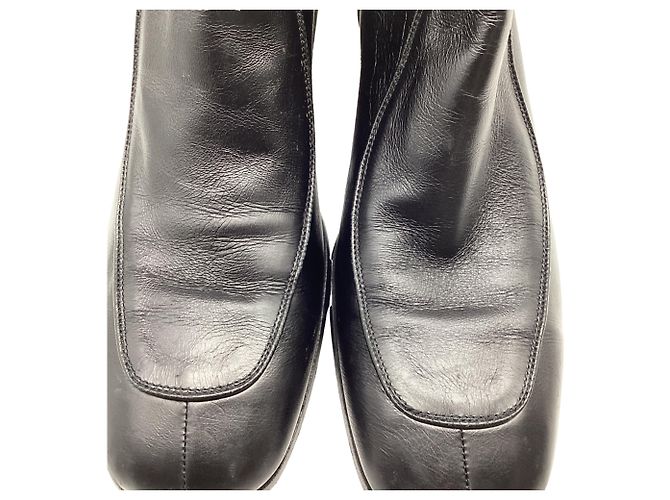 Yves Saint Laurent Botines Saint Laurent Miles en piel negra Negro - vista 7