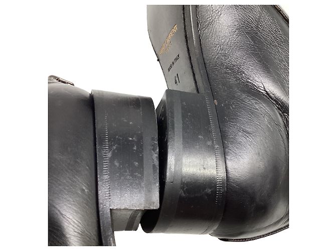 Yves Saint Laurent Botines Saint Laurent Miles en piel negra Negro - vista 8
