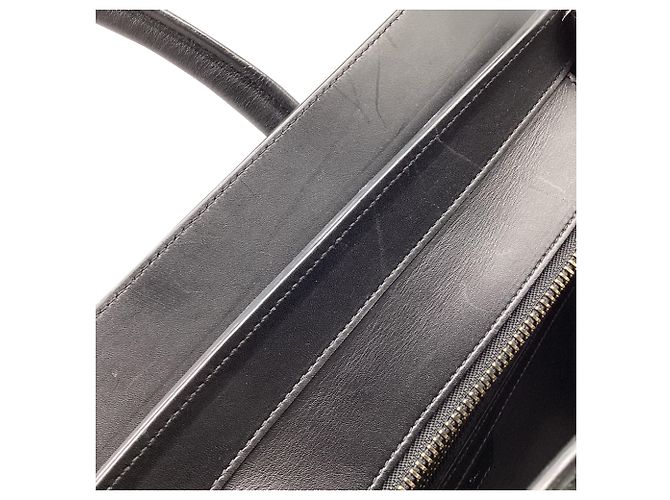 Céline Bolsa Celine Mini Luggage Plaid em couro azul e branco Multicor - vista 11