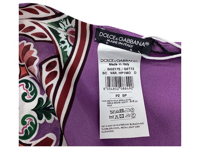 Sciarpa stampata Dolce & Gabbana in seta multicolore - vista 3
