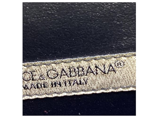 Borsa a tracolla con patta e catena Dolce & Gabbana in pelle blu - vista 6