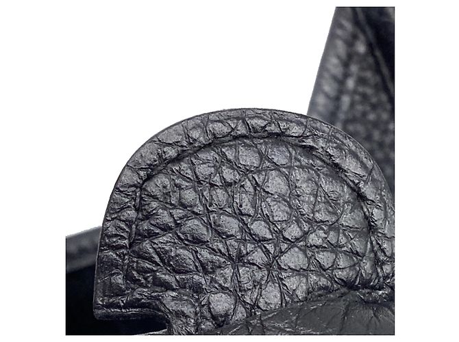 Borsa a tracolla Hermès Evelyne III in pelle Clemence nera Stampa python - vista 12