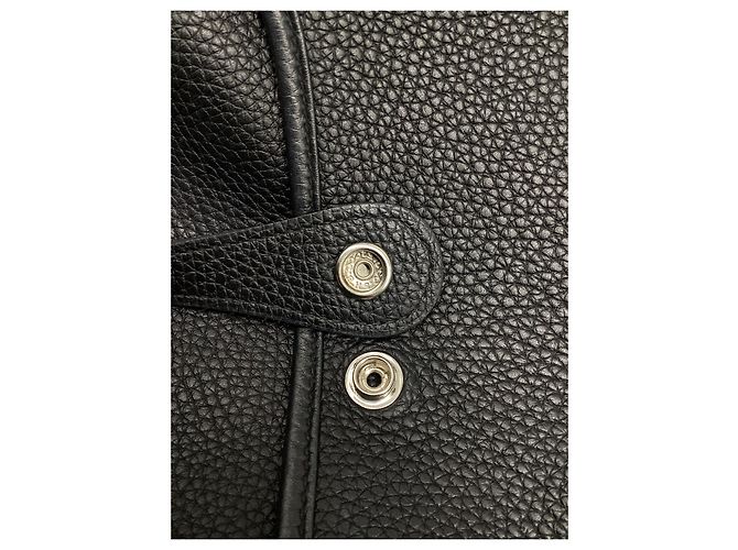 Borsa a tracolla Hermès Evelyne III in pelle Clemence nera Stampa python - vista 13